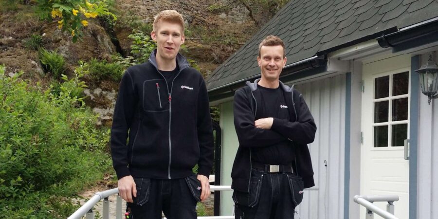 Mattias och bo goran installerar dorrautomatik sofias anglar