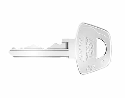 Nyckel från ASSA Abloy.