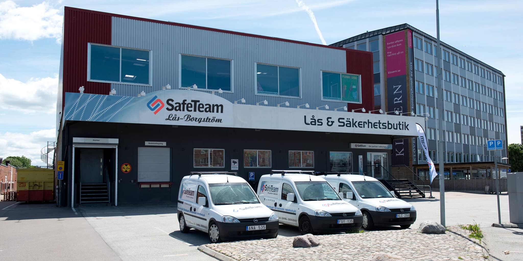 SafeTeam Lås-Borgströms säkerhetsbutik och låssmed på Fosievägen i Malmö.