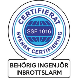 Behörig ingenjör inbrottslarm, Svensk Certifiering SCAB 